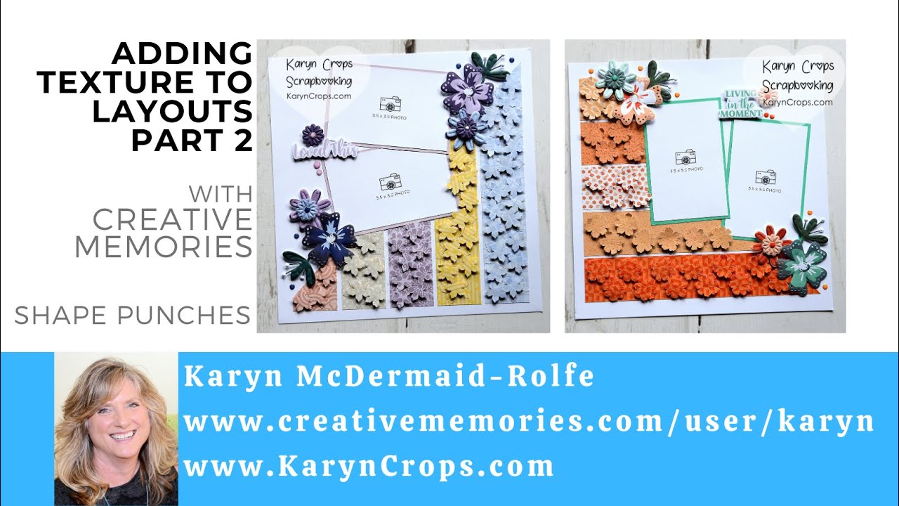 Add texture to a scrapbook layout with Creative Memories Shape Punches ...