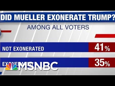 Poll: 41% Don’t Think Mueller Exonerated Trump | Hardball | MSNBC