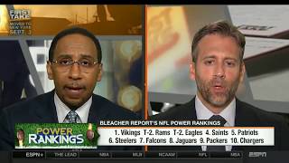FINALLY The Bleacher Report's NFL Power Rankings | 1 Viking 2 Ramos 2 Eagles | FIRST TAKE