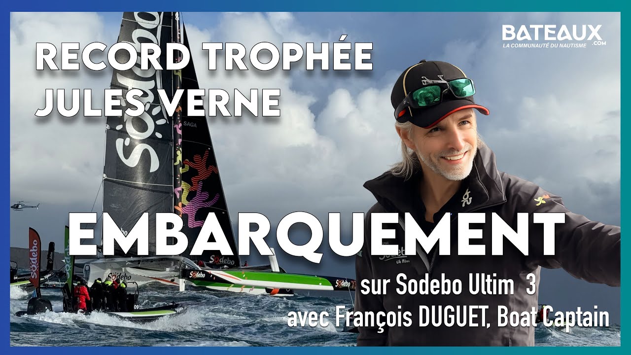 ⁣Visite de SODEBO Ultim 3 au lendemain de son record du trophée Jules Verne