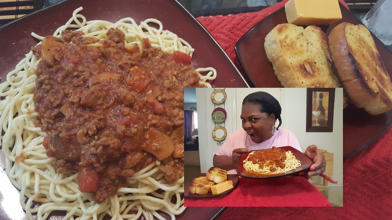Mukbang/🍝Spaghetti w/Garlic Bread & Pigtails!(Sunday eating show)