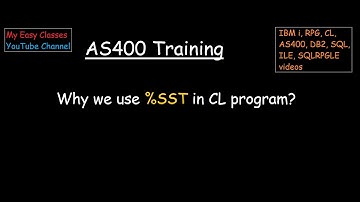 Why we use %SST in CL program