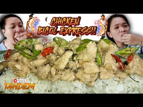 Chicken Bicol Express Mukbang PINOY FOOD MUKBANG AJACK IN TANDEM #satisfying #bicolexpress #mukbang