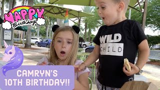 Camryn's 10th Birthday Vlog!!