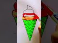 ice cream drawing color drawing #viralvideo