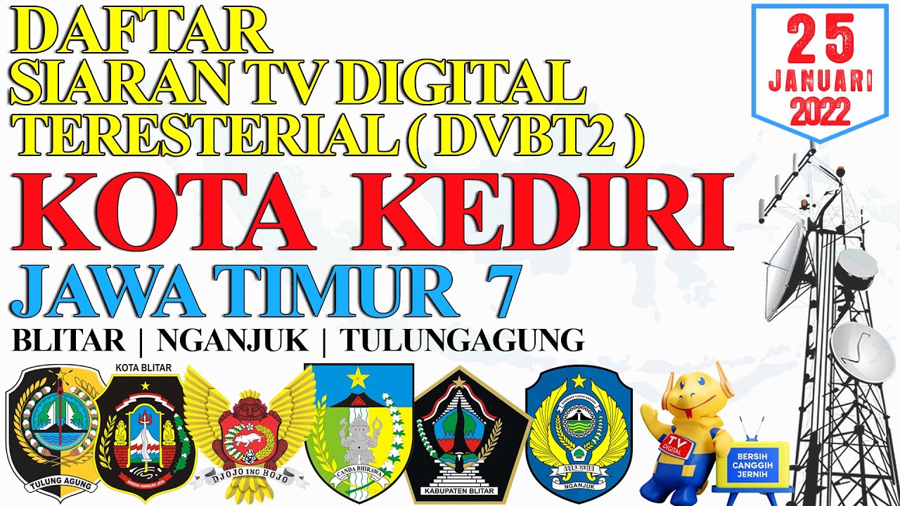 DAFTAR SIARAN TV DIGITAL TERESTERIAL (DVBT2) KOTA KEDIRI JAWA TIMUR ...
