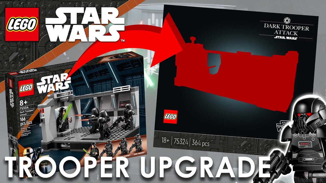 ånd skjold tøj I Upgraded and Rebuilt The LEGO Star Wars Dark Trooper Attack | Combining  Two Sets MOC - YouTube