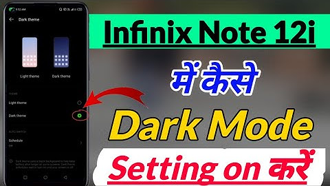 Infinix Note 12i me dark mode setting kaise kare | How to enable dark mode in infinix note 12i