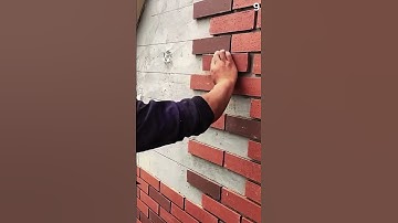 Smart Way to Install Bricks Using Carpentry Tools Easily #shorts