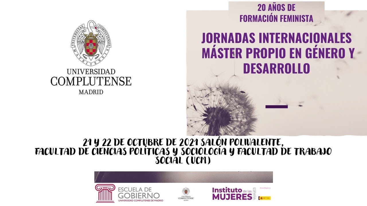 20 AÑOS DE FORMACIÓN FEMINISTA, JORNADAS INTERNACIONALES.UCM