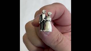 Wedding Day lapel Pin Bride and Groom Enamel Pin Backing White and Black #weddingday #lapelpin #pin