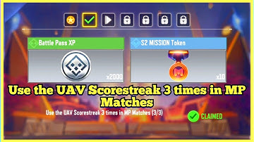 Call Of Duty Mobile Use the UAV Scorestreak 3 times in MP Matches Task Complete
