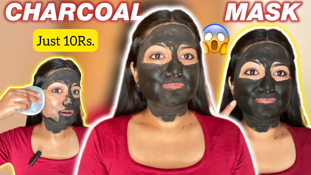 Best Homemade Charcoal Face Mask to Remove Blackheads & Whiteheads😱 | Get Glowing Glass Skin At Home