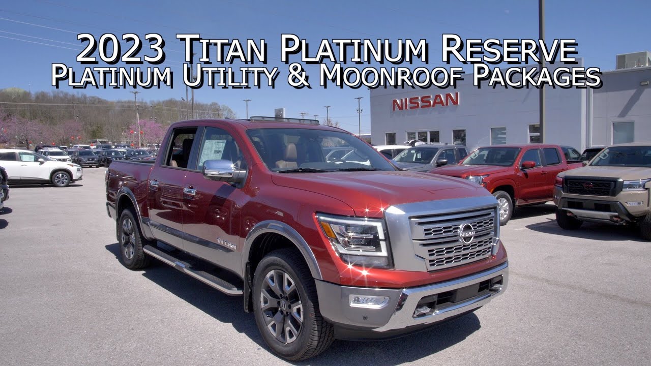 New Cardinal Red 2023 Nissan Titan Platinum Reserve Moonroof & Utility ...