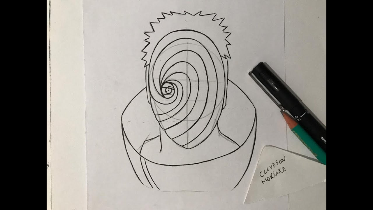 TUTORIAL COMO DESENHAR o OBITO CHIBI passo a passo 