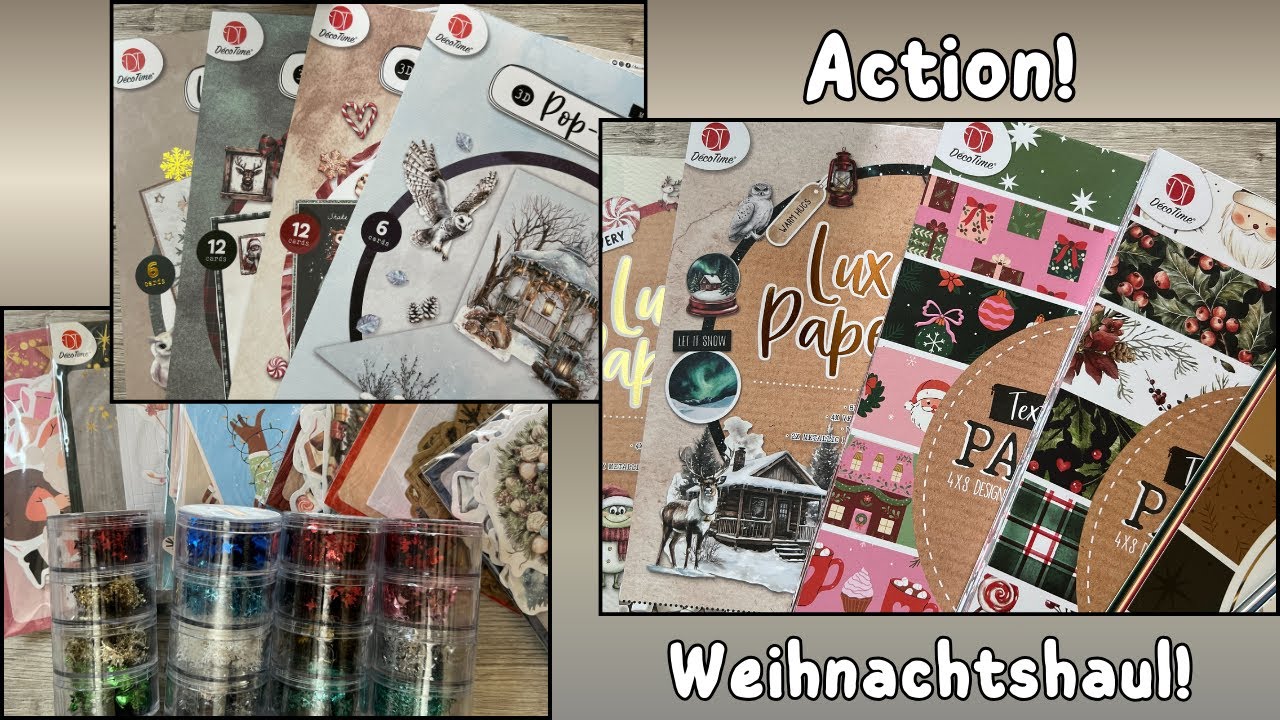 ACTION Weihnachts-HAUL❣️🎄 Blöcke, Die-Cuts, Glitzer - 11.09.2025