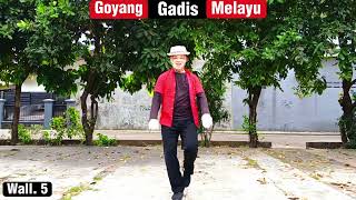 Goyang Gadis Melayu Line Dance | Beginner Level | Demo & Choreo by Roosamekto Mamek | Dangdut Batak