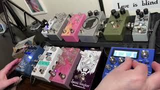 ASMR guitar pedals #asmr #satisfying #tingles #guitarpedals #pedalboard