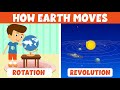 How Earth Moves?  | Rotation & Revolution of Earth | Formation of Solar System | Video for Kids