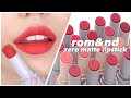 The renewed ROMAND’s ZERO MATTE LIPSTICK all 20 colors swatch💄+recommended combination