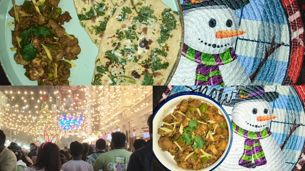 Happy New Year Resolution celebration Mashroom Roast ASMR Recipes Dinner Lunch Cooking food 