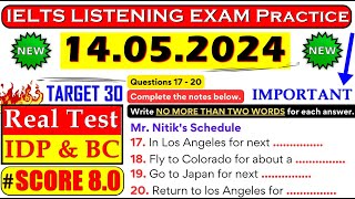 IELTS LISTENING PRACTICE TEST 2024 WITH ANSWERS | 14.05.2024