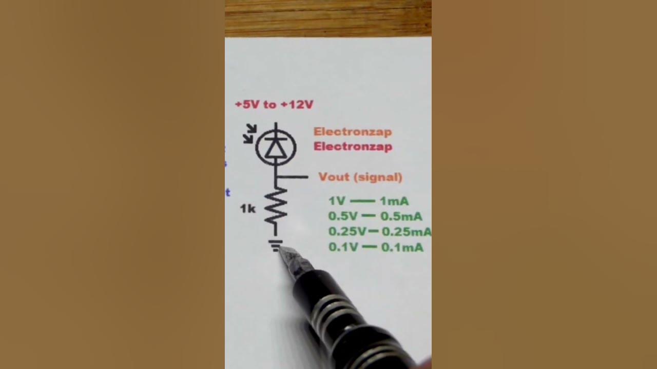 clip from simple photodiode light sensor circuit video Circuit Diagram