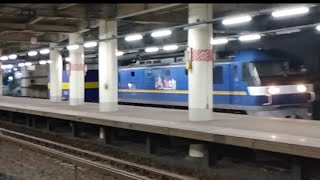 6月20日 1050レ EF210-351(吹)+コキが藤沢駅を通過するシーン