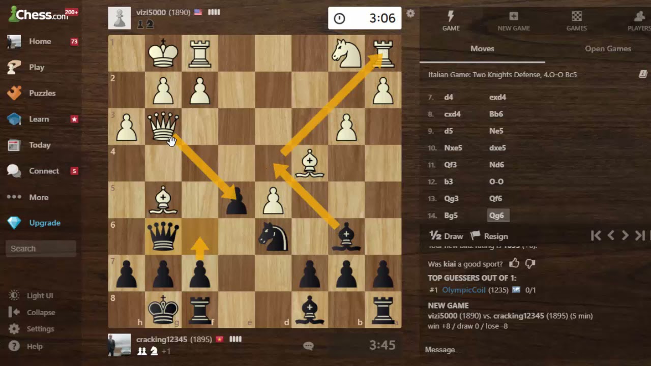 Bẻ gãy Khai cuộc Italy Chess TC cán mốc 1900 sau chuỗi ngày toàn thua