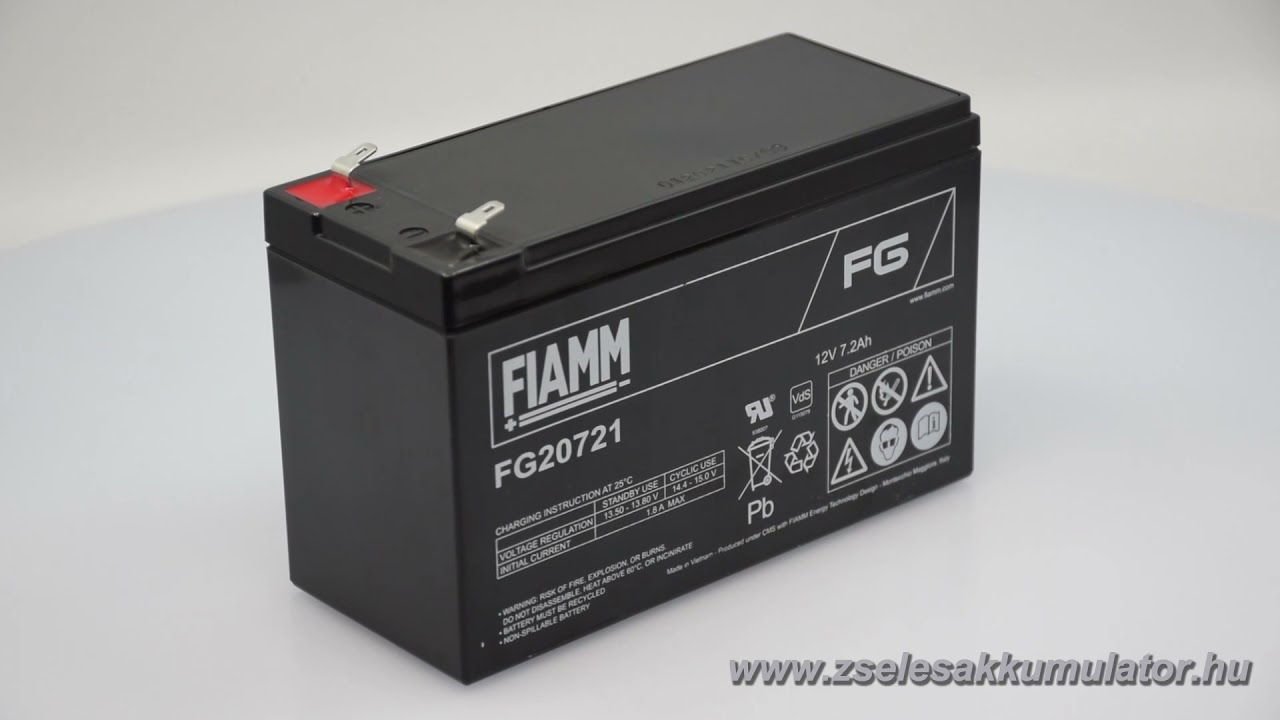 Fiamm FG20721 12V 7,2Ah zselés akkumulátor 