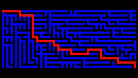 Shortest Path Finder Solves a Growing Tree Maze (Full Length)