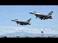 F16 pilots in training takeoff at holloman afb