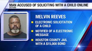 Man accused of soliciting with a child online