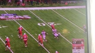 Incredible catch by University of Houston player vs. Oklahoma 9/3/2016