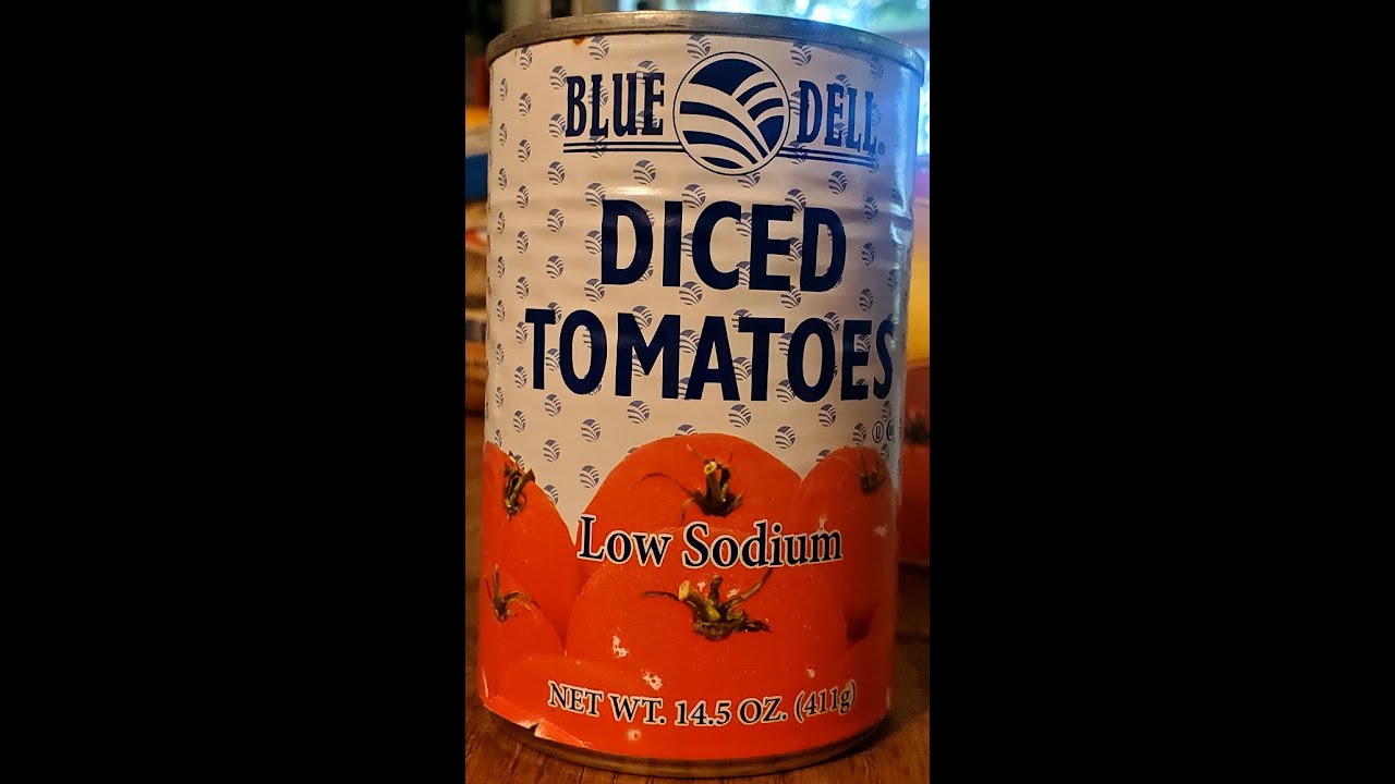 Neil Jones Food Company Blue Dell LowSodium Diced Tomatoes Review YouTube