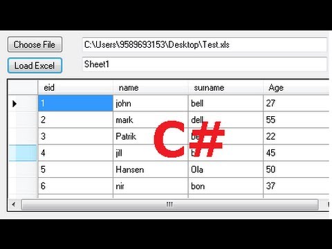 C# Tutorial 30: How to import excel file to datagridview in c#