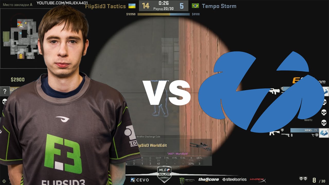 FlipSid3 WorldEdit vs Tempo Storm | FOUR AWP KILLS | @ MLG Columbus 2016