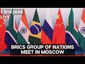 Live representatives of brics group of nations meet in moscow