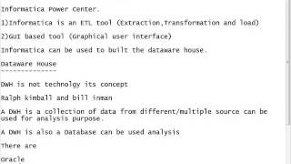 Informatica Demo Session