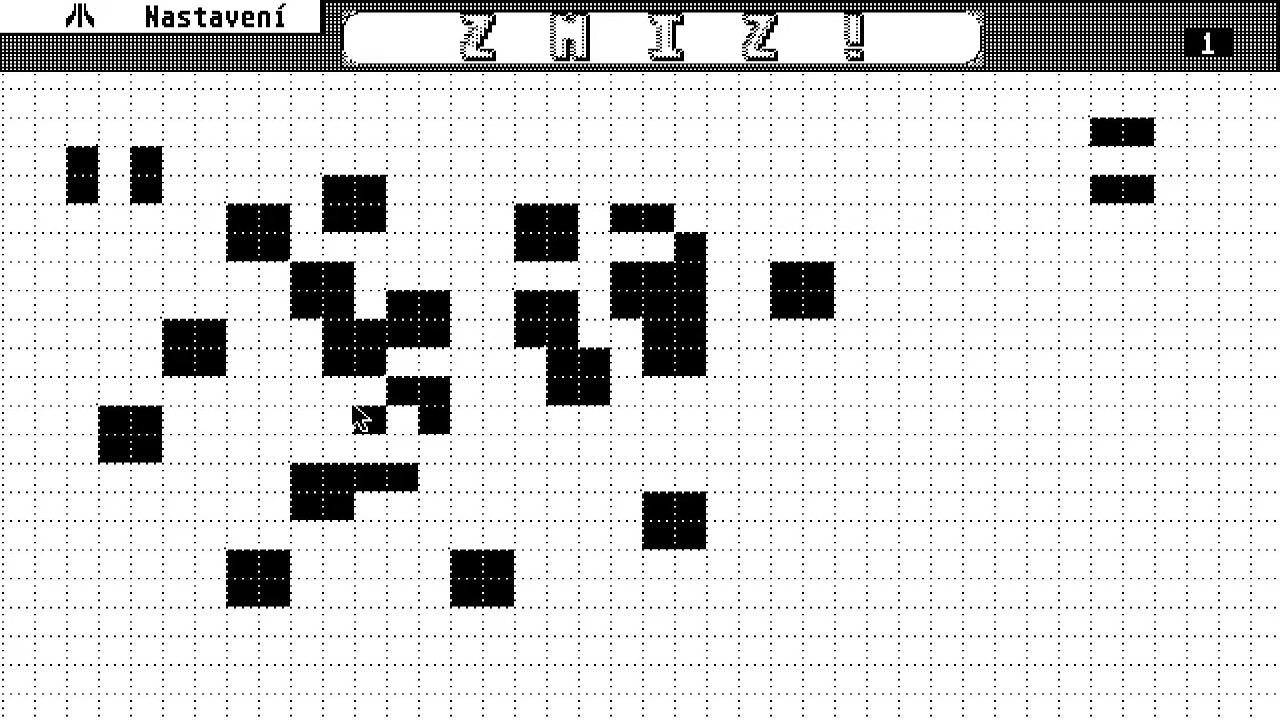 ATARI ST Zmiz! ZMIZ By Martin Filip In 1992 PUZZLE MONO CHROME BW HIGH RESOLUTION 640x400x2