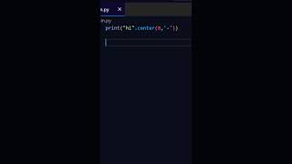 Center A Word With Dashes Using Python
