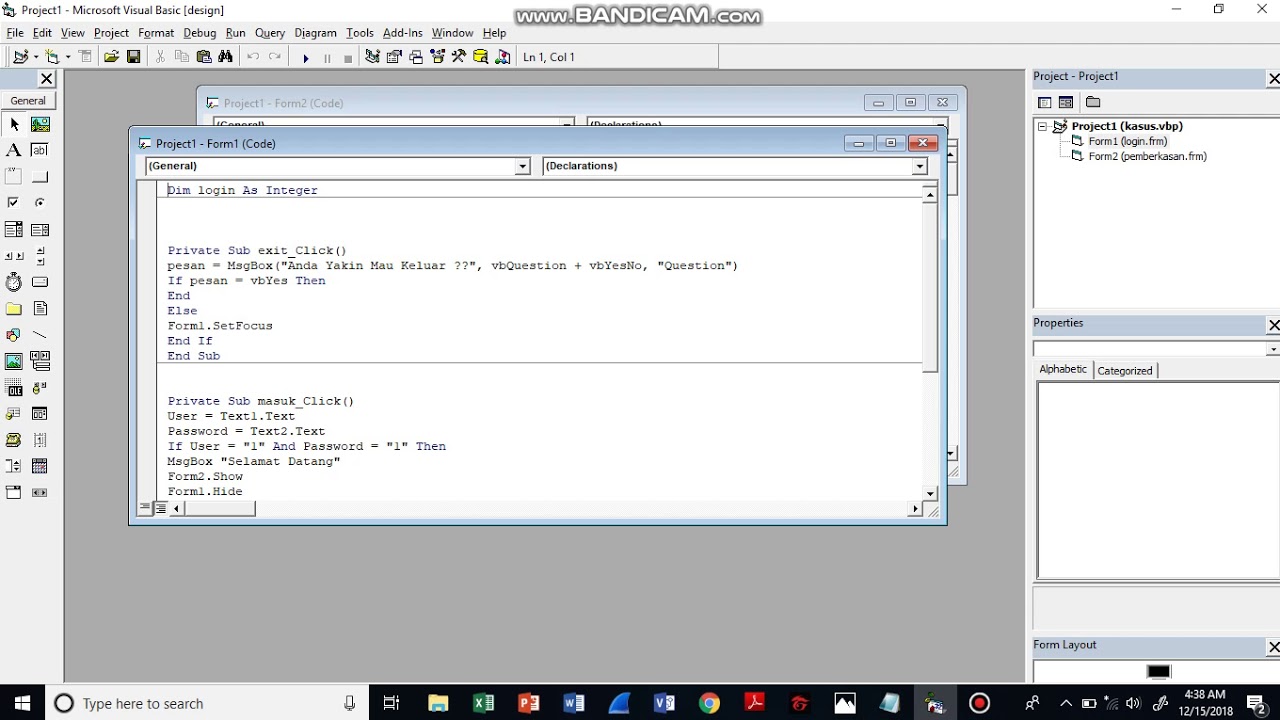 tutorial pemberkasan menggunakan visual basic 6.0 - YouTube