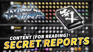 NEO The World Ends With You Content of ALL SECRET REPORTS (For reading only!)