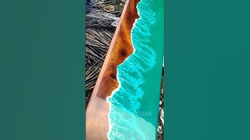 Sit by the Sea—Ocean Theme Epoxy Bench Reveal!🪑🌊  #nandakdecors #diningtable #epoxytable #resintable