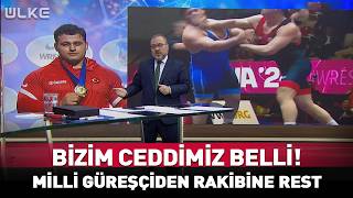 Bizim Ceddimiz Belli Milli Güreşçiden Rakibine Rest...
