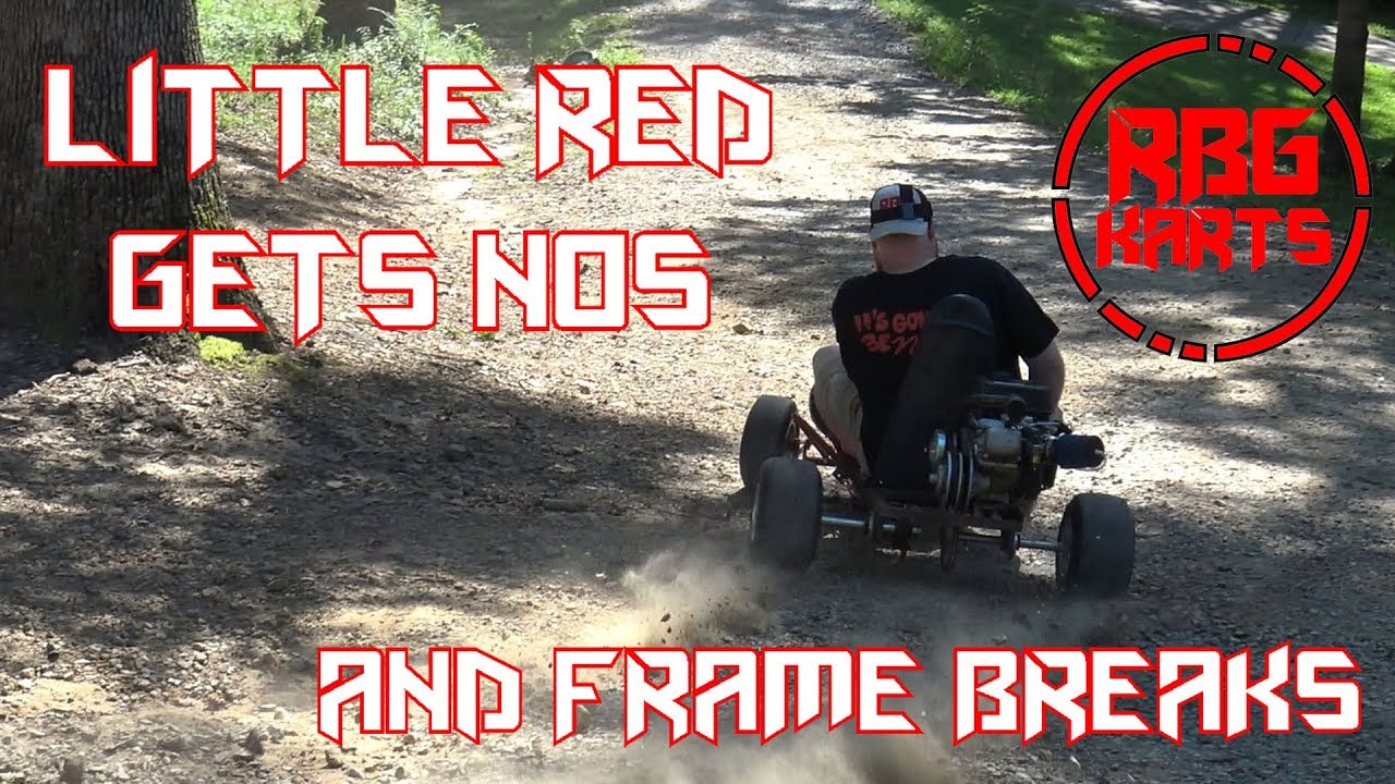 Little Red Go Kart Gets Nos / Nitrous & Frame Snaps!!! YouTube
