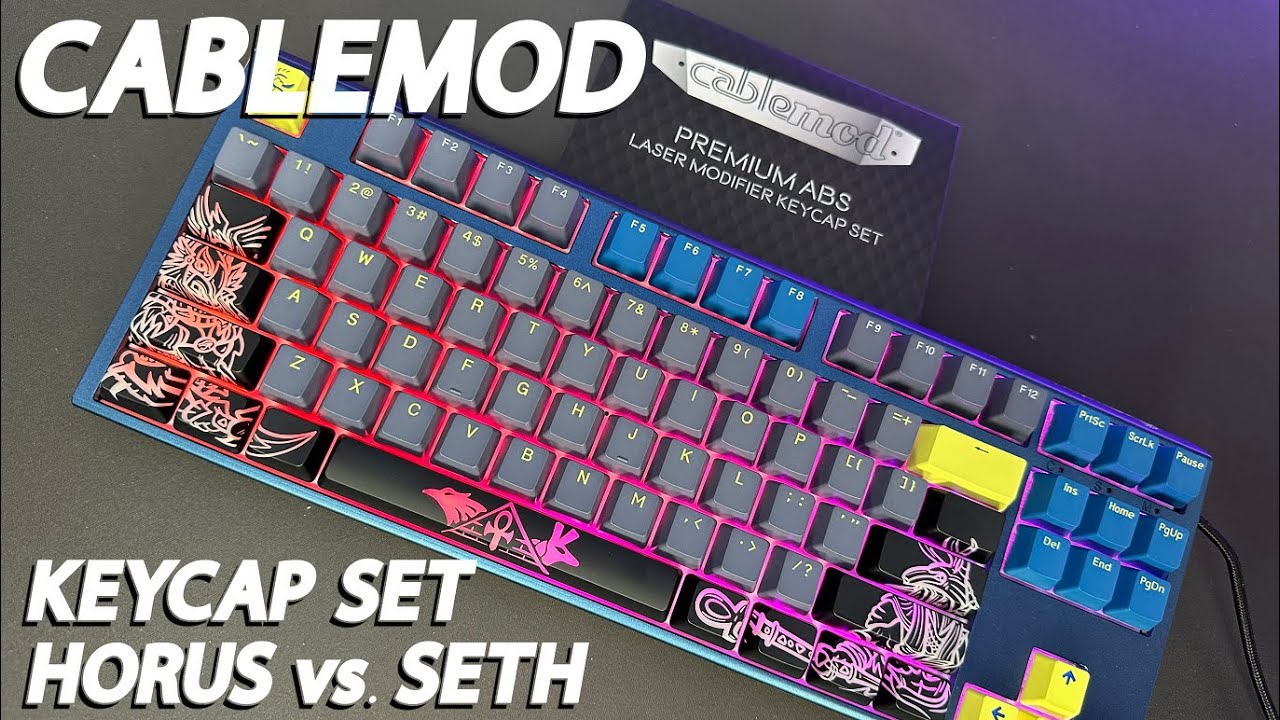 CableMod Premium ABS Laser Keycap Set They Look Great! YouTube