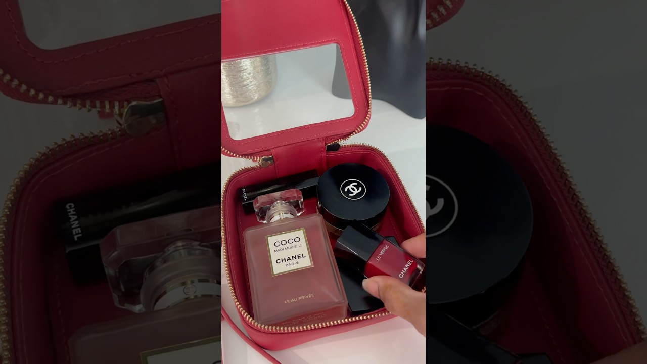 In my red makeup bag! 