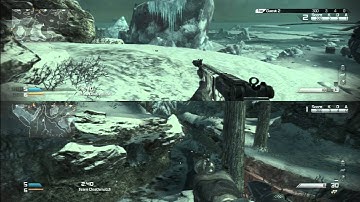 Call of Duty: Ghosts PS3 2 Player Split Screen Part 24 (Team Deathmatch, Bots, Whiteout) 2v5