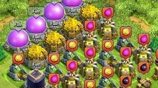 Clans Of Clan Ataque De 400 000 De Elixcir Rosa Y Oro